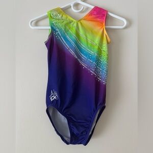 Rainbow Aly Raisman GK Gymnastics Leotard Size AXS